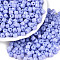 Opaque Baking Paint Glass Seed Beads, Round Hole, Cylinder, Lilac, 4x5.5mm, Hole: 1.8mm, about 2500pcs/pound