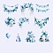 PET Waterproof Decorative Stickers, Festive Celebration series Balloon Theme, for DIY Photo Album Diary Scrapbook Decoration
, Dodger Blue, 51.5x37x0.2mm