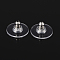 304 Stainless Steel Ear Nuts, Bullet Clutch Earring Backs with Pad, for Droopy Ears, with Plastic, Stainless Steel Color, 11x6mm, Hole: 1mm