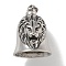 304 Stainless Steel Big Pendants, Hanging Bell Charm, Lion, 34x26x33mm, Hole: 8X4mm