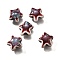 Handmade Porcelain Beads, Star, Brown, 13.5x15x7.5mm, Hole: 2mm