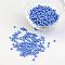 8/0 Opaque Colours Round Glass Seed Beads, Cornflower Blue, Size: about 3mm in diameter, hole:1mm, about 1101pcs/50g