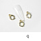 Alloy Rhinestone Cabochons, Nail Art Decoration Accessories, with Jump Ring, Letter, Golden, Letter.Q, 11~14x5~12mm