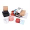 Cardboard Jewelry Boxes, Mixed Shapes, Mixed Color, 4~7.2x4~8.2x2.7~3.7cm