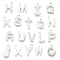 Non-Tarnish 201 Stainless Steel Charms, Alphabet, Random Mixed Letters, 12~12.6x6~10.1x0.5~0.7mm, Hole: 1.2~1.4mm