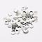 Plastic Paillette Beads, Semi-cupped Sequins Beads, Center Hole, Silver, 12x0.5mm, Hole: 1mm