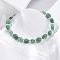 Natural Green Aventurine Beaded Bracelets for Women, Nuggets, with 201 Stainless Steel Findings, 7-1/2 inch(19.2cm)