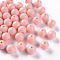 Opaque Acrylic Beads, Round, Light Salmon, 12x11mm, Hole: 1.8mm