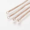Brass Slider Bracelets Making Bracelet Making KK-T014-140RG-2