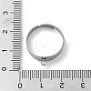 Non-Tarnish 304 Stainless Steel Open Cuff Rings Findings STAS-K278-02P-4