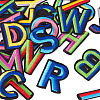 26Pcs Letter A~Z Two Tone Computerized Embroidery Cloth Iron on/Sew on Patches PATC-TA0001-47-3