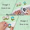 16Pcs 16 Colors Polyester & Cotton Clothing Patches DIY-FG0010-39-3