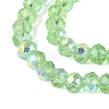 AB Color Plated Transparent Glass Rondelle Beads Strands EGLA-T029-4mm-10L-3