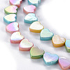 Electroplated Natural Freshwater Shell Beads Strands X-SHEL-N026-170-3