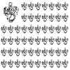 80Pcs Tibetan Style Alloy Pendants TIBE-DC0001-22-1