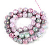 Anti-Tarnish Electroplate Glass Beads Strands GLAA-N010-10mm-09-3