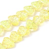 Transparent Electroplate Glass Beads Strands EGLA-F158-HP01-A-1