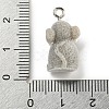 Flocking Resin Cute Pendants RESI-L043-01P-03-3