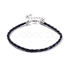 Trendy Braided Imitation Leather Bracelet Making BJEW-S076-002-2