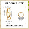 20Pcs Brass Lobster Claw Clasps KK-ME0003-50-2