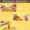 48Pcs 12 Colors Spray Printed Alloy Keychain Clasps FIND-SC0022-38-6
