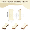 60Pcs 3 Styles Wood Thread Winding Boards DIY-SC0031-10B-2