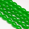 Imitation Jade Glass Rice Bead Strands GLAA-A022B-14x18mm-M-2