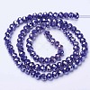 Electroplate Glass Beads Strands EGLA-A034-P8mm-B07-2