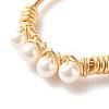 Round Shell Pearl Beads Finger Rings RJEW-TA00001-2