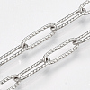 Non-Tarnish 304 Stainless Steel Paperclip Chains STAS-T045-10-1