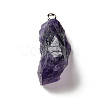 Raw Rough Natural Amethyst Pendants G-A028-01E-2