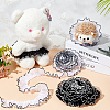 PandaHall Elite 2Pcs 2 Colors Polyester Pleated Lace Trim Ribbon OCOR-PH0002-77A-5