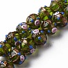 Handmade Gold Sand Lampwork Beads Strands LAMP-T017-05E-1
