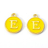 Golden Plated Alloy Enamel Charms X-ENAM-S118-09E-2