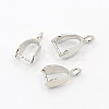 Grade AA Brass Ice Pick Pinch Bails for Pendant Making KK-M008-b-05P-NR-1