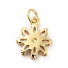 Rack Plating Brass Micro Pave Cubic Zirconia Charms X-ZIRC-F129-34B-G-2