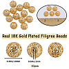 50Pcs Brass Filigree Beads KK-BBC0010-68-2