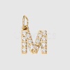 Stainless Steel Cubic Zirconia Pendants with Jump Rings FIND-PW0024-08M-1