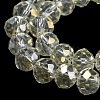 Electroplate Transparent Glass Beads Strands EGLA-A034-T4mm-T16-6
