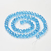 Electroplate Glass Beads GR10MM-AB-3