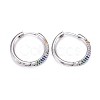 Brass Micro Pave Cubic Zirconia Huggie Hoop Earrings EJEW-K083-36P-A-1
