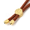 Twisted Nylon Cord Silder Bracelets DIY-B066-03G-01-3