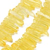 Natural Dyed Quartz Pointed Stick Beads Strands G-G791-15-2