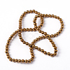 Non-magnetic Synthetic Hematite Beads Strands X-G-G091-4mm-1-3