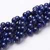 Dyed Grade A Natural Lapis Lazuli Beads Strands X-GSR8mmC123-1