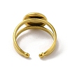 Ion Plating(IP) 304 Stainless Steel Cuff Ring Settings STAS-E202-02B-G-4