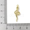 Brass Micro Pave Clear Cubic Zirconia Pendants KK-S505-03G-02-3
