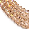 Transparent Electroplate Glass Beads Strands EGLA-A039-T4mm-L12-3