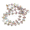Electroplate Transparent Glass Beads EGLA-H112-05HR-01-3