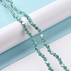 Electroplate Glass Beads Strands GLAA-E036-03-M-3